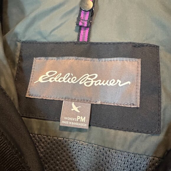 Eddie Bauer WeatherEdge Plus Waterproof Jacket PM Black Petite Medium Hiking - Picture 8 of 16